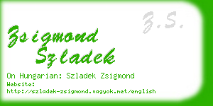 zsigmond szladek business card